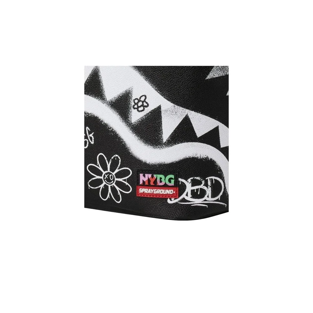 Sprayground x NYBG Bronx New York Botanical Garden Shark Backpack Black White
